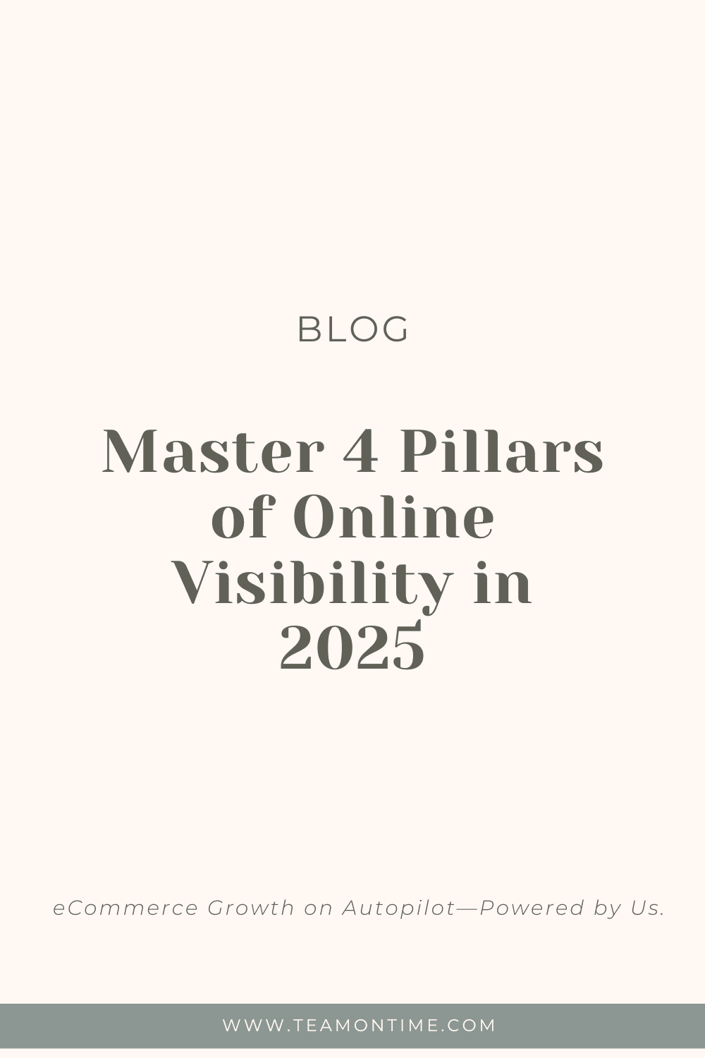 Master 4 Pillars of Online Visibility in 2025